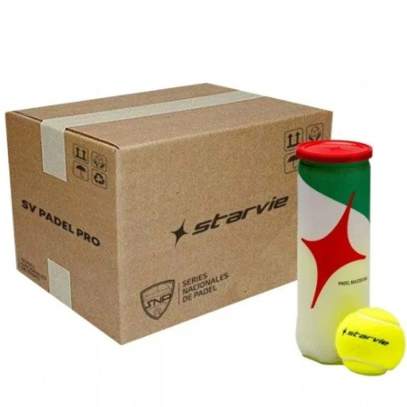 h2Cajon 72 Pelotas 24 Botes de 3 uds Starvie Padel Master Starvie h2divCajon compuesto por 24 botes de 3 pelotas cada uno En to