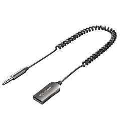 h2Receptor de audio Bluetooth 54 para coche con cable en espiral y USB h2divMejore sin esfuerzo la experiencia de audio de su a