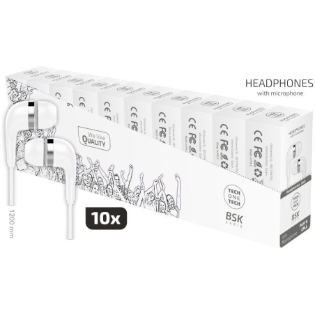 p ph2Auriculares Intrauditivos Tech One TEC2955 h2pAuriculares estereo con microfono aprecia cada detalle de tu musica y habla 