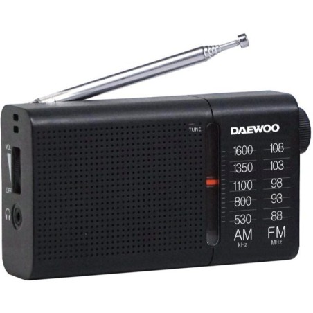 ph2Radio Portatil Daewoo DW1119 h2h2Especificaciones h2ullibAnalogica b liliAM FM lilibAltavoz b liliintegrado lilibEntrada Jac