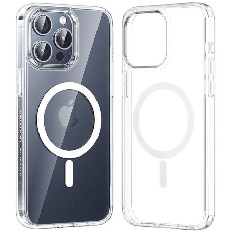 ph2Funda Vention Concise Impact para iPhone 13 con MagSafe Transparente h2pFunda para telefono movil material TPU suave MagSafe