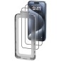 Protector de pantalla de cristal templado vention kuktca-30 para iphone 15 pro + herramienta de instalación antipolvo