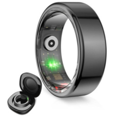 ph2Anillo inteligente KSIX Saturn Talla XS Aut 3 dias Actividad y Salud Monitor Sueno 5ATM Negro h2pEl smartring KSIX Saturn es