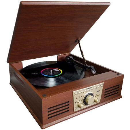 ph2PXR32 h2pGiradiscos de madera con conexion Bluetooth V 50 radio etc y funcion encoding que te permite convertir y conservar 