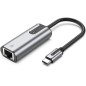 Adaptador usb tipo-c - rj45 vention cfnhb/ 1000mbps