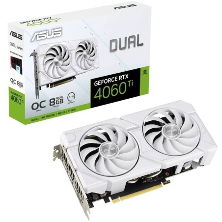 ph2ASUS Dual GeForce RTX 4060 Ti EVO Edicion OC Blanca 8 GB GDDR6 h2pASUS Dual GeForce RTX 4060 Ti EVO White OC Edition 8GB GDD