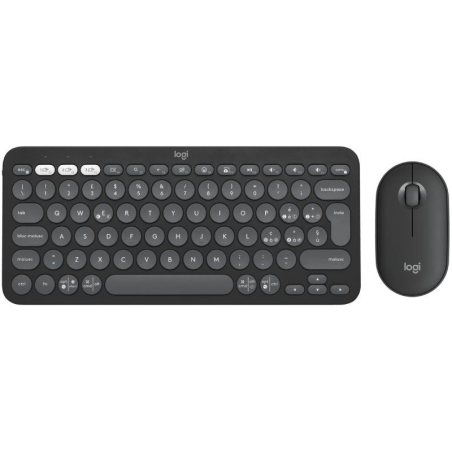 p ph2Pebble 2 Combo h2pEstilizado teclado y raton Bluetooth multidispositivo con teclas y botones personalizables pph2CoMO TE E