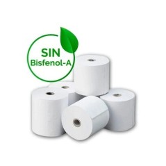 pPaquete de 48 rollos papel termico BPA free libre de bisfenol A 80 x 80mmbr ppCajas 6 de 8 unidades cada una p