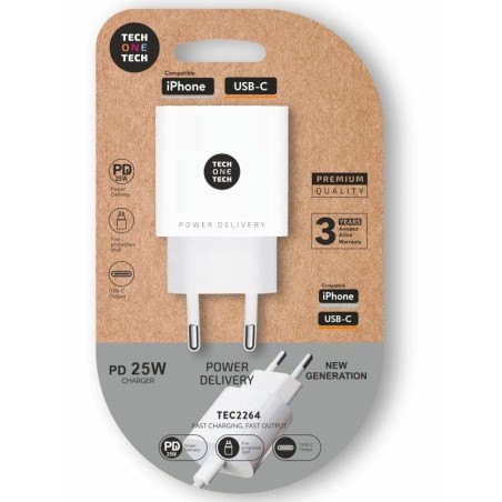 h2Cargador PD 25W Ultrarapido Power Delivery Blanco h2p ppCargador ultrarrapido Power Delivery 30 PD 25W color blanco Carga has
