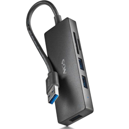 ph2IHUB READER h2div3 Puertos USB 30 y Lector de Tarjetas divpulliMultiplica las conexiones de tu ordenador con con este practi