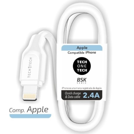 h2Cable BSK USB A a LIGHTNING Apple 1m 24A h2divSabias que el cable tiene un papel fundamental en el rendimiento del cargador C