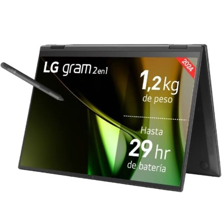 h2LG gram 2 en 1 de 14 pulgadas Laptotp Ligeronbsp h2pcon Pantalla tactil y 16GB RAM Intel Core Ultra 7 Windows 11br pph2Hasta 