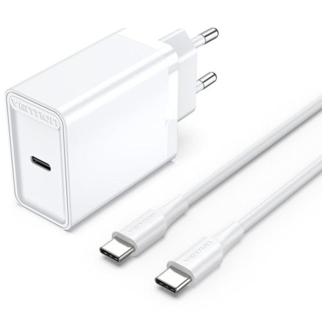 h2Cargador de pared USB C de 1 puerto 25 W h2divulli25 W de alta potencia para una carga rapida liliAdmite carga superrapida de