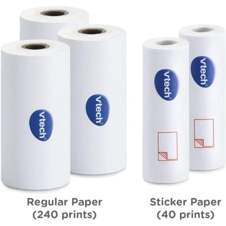 h2Recambio de Papel termico 3 term y 2 Pegatina h2p5 rollos de papel para imprimir en la Kidizoom Print Cam de Vtech 3 rollos d