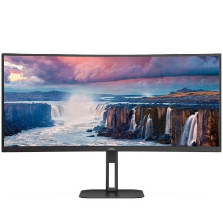 h2Idea para una oficina domestica elegante h2pEl AOC CU34V5C esta equipado con un panel curvo VA de 34 pulgadas con Ultrawide Q