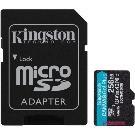 h2Tarjeta de memoria microSD Canvas Go Plus h2pLa tarjeta microSD Canvas Go Plus de Kingston esta disenada para aventureros y g