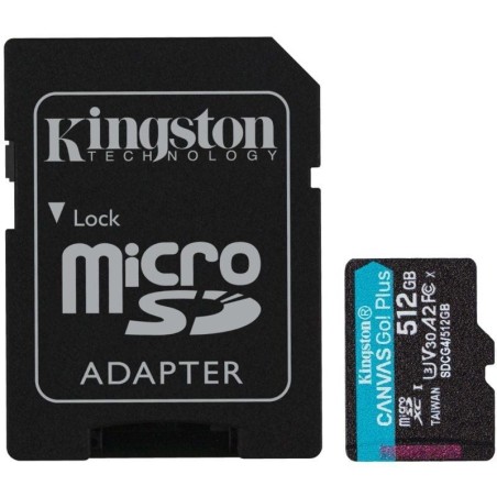 ph2Tarjeta de memoria microSD Canvas Go Plus h2pLa tarjeta microSD Canvas Go Plus de Kingston esta disenada para aventureros y 