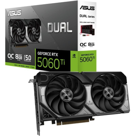 ph2Ventiladores dobles Ajuste perfecto h2pASUS Dual GeForce RTX8482 5060 Ti combina un potente rendimiento termico con una ampl