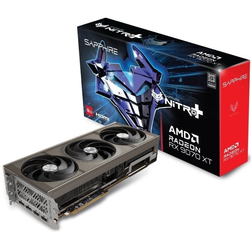 Tarjeta gráfica sapphire nitro+ radeon rx 9070 xt gaming oc/ 16gb gddr6 Tarjeta gráfica sapphire nitro+ radeon rx 9070 xt gaming oc/ 16gb gddr6