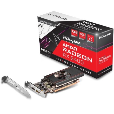 h2PULSE AMD Radeon RX 6400 h2p ph2SAPPHIRE PULSE AMD Radeon RX 6400 h2pLa tarjeta grafica SAPPHIRE PULSE AMD Radeon RX 6400 fun