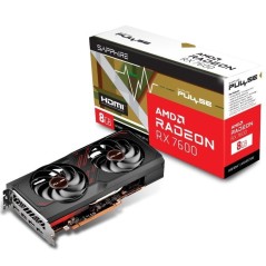 h2PULSE AMD Radeon RX 7600 8GB h2divp pulliGPU Reloj Boost Hasta 2755 MHz liliGPU Reloj de juego hasta 2355 MHz liliMemoria 8 G