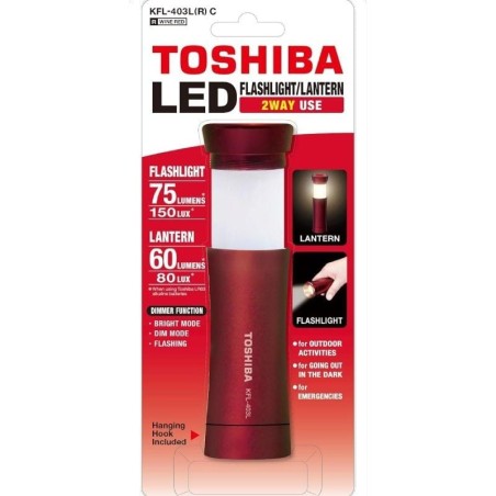 ph2Linterna linterna Toshiba 2 en 1 LED KFL 403LR roja h2pulliLinterna y farolillo en unonbsp liliLa linterna proporciona 75lm 