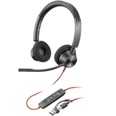 ph2Auriculares estereo Poly Blackwire 3320 con certificacion Microsoft Teams USB C Adaptador USB C A h2pDiseno elegante y centr