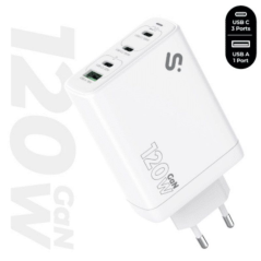 h2Cargador SUBBLIM GaN 120W USB C 4 Puertos 3x USB C 1x USB A h2divpSUBBLIM Cargador USB C GaN 120W 3 Puertos USB C 1 USB A Car