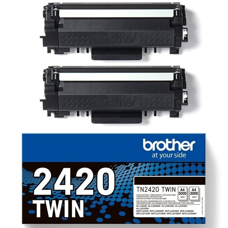 Tóner Original Brother tn2420twin multipackXL Alta Capacidad 2x negro
