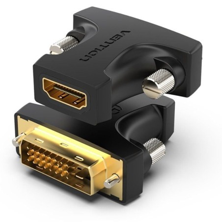 ph2Adaptador HDMI Hembra a DVI Macho 241 Negro h2Convertidor de HDMI Hembra a DVI 241 Macho Conversion pequena portatil y efici