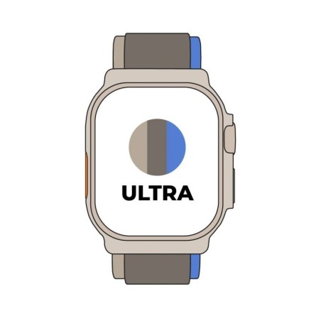 Apple watch ultra/ gps/ cellular/ 49mm/ caja de titanio/ correa loop trail azul/gris s/m
